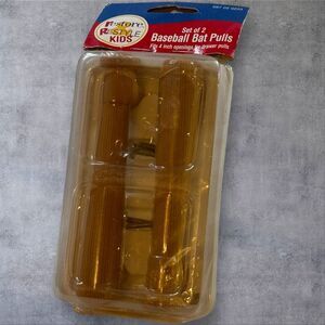 Vintage 1997 Restore Re-Style Kids Baseball Bat Drawer Pulls Set of 2 Sports